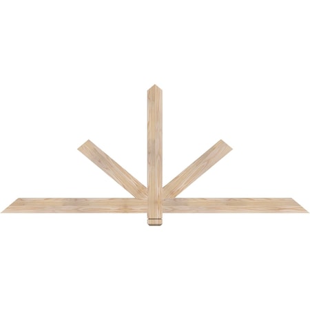 Ekena Millwork Kennewick Smooth Timber Gable Bracket, Douglas Fir, 72"W x 30"H x 1 1/2"D x 3 1/2"F, 10/12 Pitch GBW072X30X0204KEN00SDF